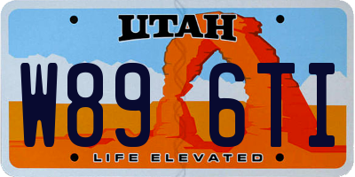 UT license plate W896TI