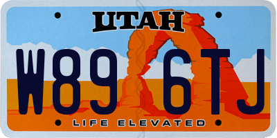 UT license plate W896TJ