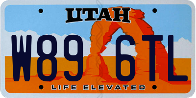 UT license plate W896TL