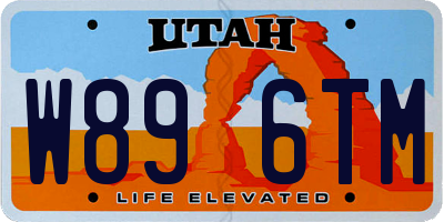 UT license plate W896TM