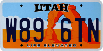 UT license plate W896TN