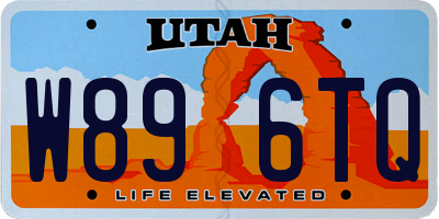 UT license plate W896TQ