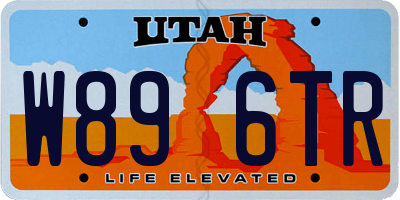 UT license plate W896TR