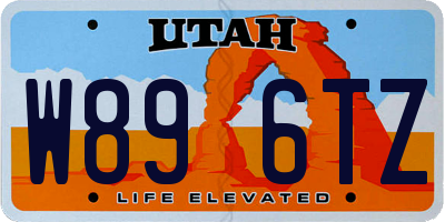 UT license plate W896TZ
