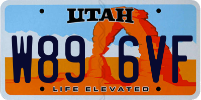 UT license plate W896VF