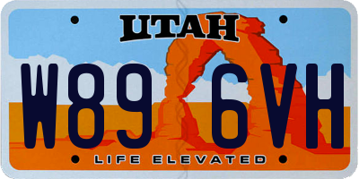 UT license plate W896VH