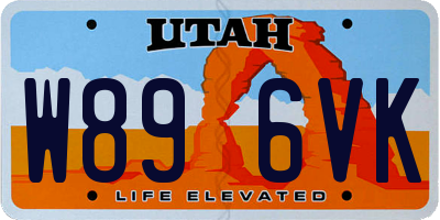 UT license plate W896VK