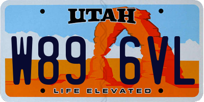 UT license plate W896VL