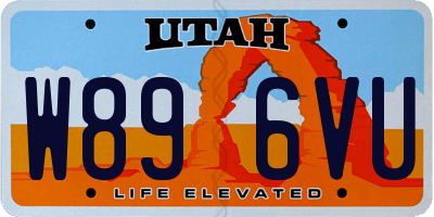 UT license plate W896VU