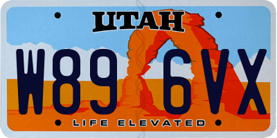 UT license plate W896VX