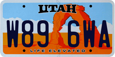 UT license plate W896WA