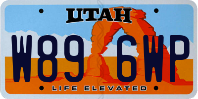 UT license plate W896WP