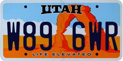 UT license plate W896WR