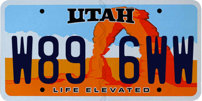 UT license plate W896WW