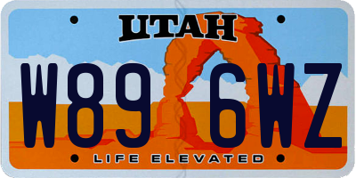 UT license plate W896WZ