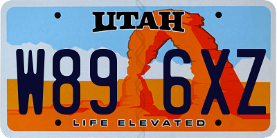 UT license plate W896XZ