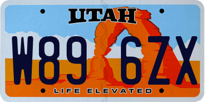UT license plate W896ZX