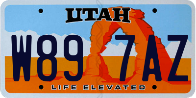 UT license plate W897AZ