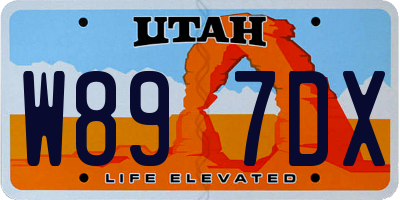 UT license plate W897DX