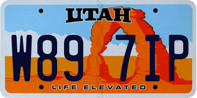 UT license plate W897IP