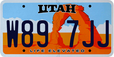 UT license plate W897JJ