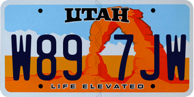 UT license plate W897JW