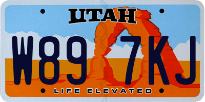 UT license plate W897KJ