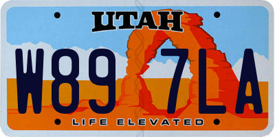 UT license plate W897LA