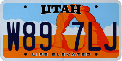 UT license plate W897LJ