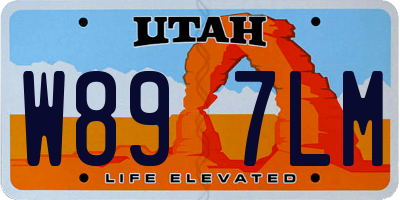 UT license plate W897LM