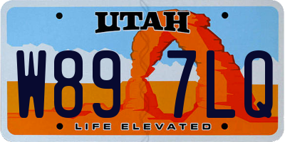 UT license plate W897LQ
