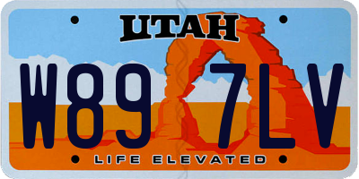 UT license plate W897LV