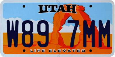 UT license plate W897MM