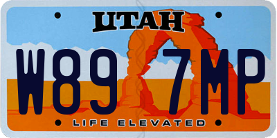 UT license plate W897MP