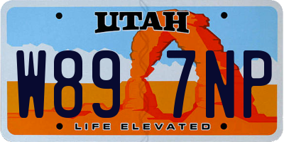 UT license plate W897NP