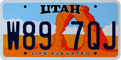 UT license plate W897QJ