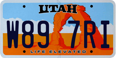 UT license plate W897RI