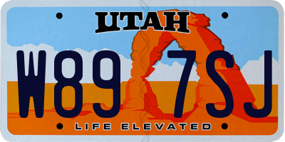 UT license plate W897SJ