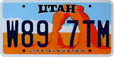 UT license plate W897TM