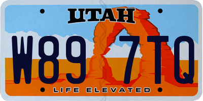 UT license plate W897TQ