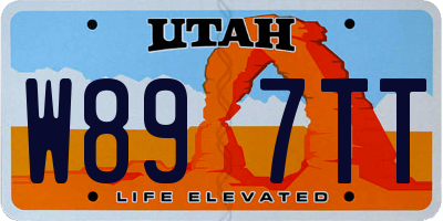 UT license plate W897TT