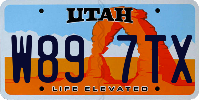 UT license plate W897TX