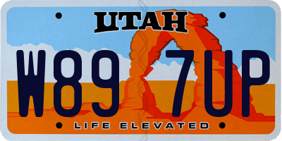 UT license plate W897UP