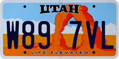 UT license plate W897VL
