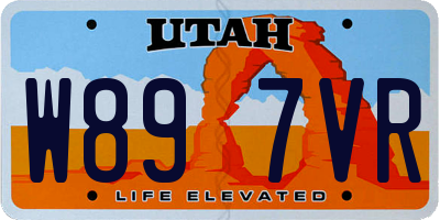 UT license plate W897VR