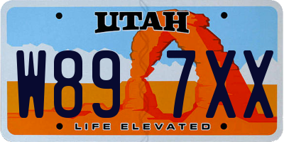 UT license plate W897XX