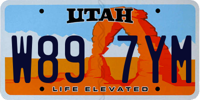 UT license plate W897YM