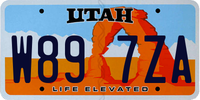 UT license plate W897ZA