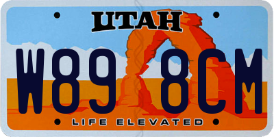 UT license plate W898CM