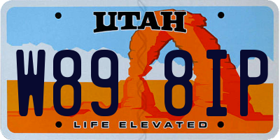 UT license plate W898IP